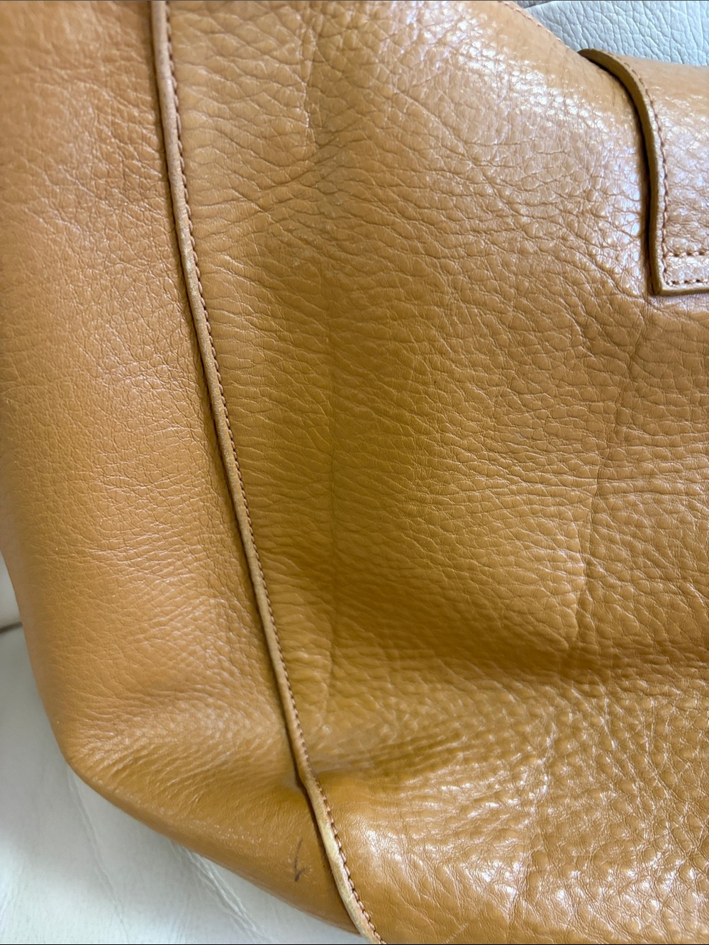 Vintage Couture Line Donald Pliner Camel Leather Shoulder Bag Made in Italy - Picture 6 of 6